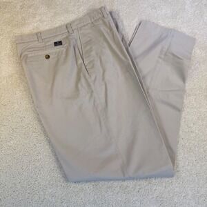 Bill Blass Mens Casual‎ Khaki Pants Beige 36x34 Cotton Dress Trousers